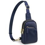 S-ZONE Small/Medium Women Leather Crossbody Sling Bag RFID Blocking Men Chest Packs Backpack Unisex