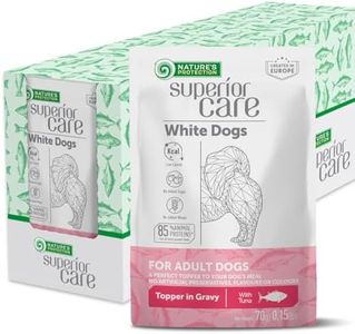 Nature's Protection Superior Care Wet Dog Food - Tuna Fish, High Protein Dog Food Topper for Adult All Breeds Light Coated Dogs, 2.46 oz. Pouches (24-Pack)