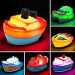 Bath Toys, 6 Packs Light up Boat Fl
