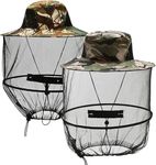 JRGTDS 2 Pack Mosquito Head Net Hat, Mosquito Head Mesh Mosquito Cap Net Hat Face Cover Fly Protection Netting Hat,Head Mesh Face Cover Bee Keeper Hat, Sun Hat with Netting