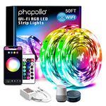 Phopollo Smart WiFi 50ft Led Lights Sync with Music, Compatible with Alexa and Google Home