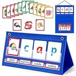 Torlam CVC Word Builder Kindergarten Classroom Must Haves, Phonics Games Preschool Learning Activities Spelling Toy Reading Letter Site Sight Words Games Flash Cards for Kids Autism Special Education