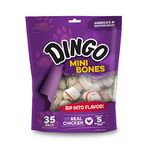 Dingo Rawhide Mini Bones, 35-Count Value Bag