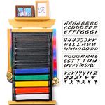 Tilhumt 10 Belts Felt Karate Belt Display Rack with Photo Shelf, Martial Arts Belt Display Rack with Stickers, Taekwondo Belt Display for Kids and Adults