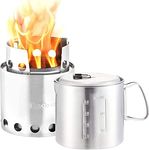 Solo Stove & Solo Pot 900 Combo: Lightweight Woodburning Cooking System for Backpacking, Camping, Kayaking, Cycling, Boy Scouts, Emergency Preparation