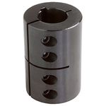 Climax Part CC-075-075-KW Mild Steel, Black Oxide Plating Clamping Coupling, 3/4 inch X 3/4 inch bore, 1 3/4 inch OD, 2 5/8 inch Length, 1/4-28 x 5/8 Set Screw