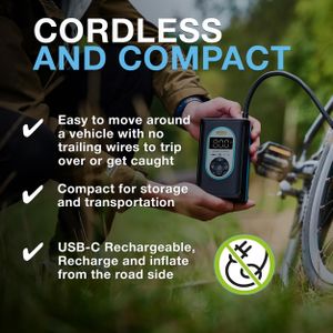 Ring TyreInflate Go 4 Cordless Tyre Inflator – Portable Air Pump