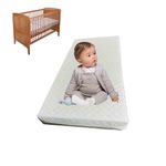 GRIZZLY FOAM Baby Travel and Home Cot Bed Crib Mattress Extra Thick and Soft Foam with Antibacterial Removable Zipped Cover Ask Any Custom Size (90x60x5cm)