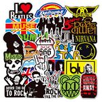 YellowCult™ 100pcs Classic Rock Band Random No-Duplicate Vinyl Stickers Pack to Customize Laptop, MacBook, Bike, Skate Board, Luggage [Waterproof Stickers - Rock Bands]