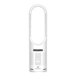 CyclonicAir Pro Pure Bladeless Tower Fan Heater & Cooler with HEPA Filter | 3-in-1 Heating, Cooling & Air Purifier | Quiet, Remote Control, 8 Speeds (Pure White)