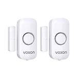 VOXON Wireless Door and Window Alarm Sensor 2 Pack 2 Modes Magnetic Window Door Burglar Alarm with 120dB Loud for Kids Safety Home Shop Security