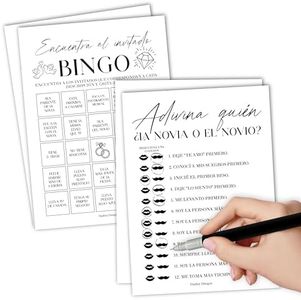 Minimalist Spanish Bridal Shower Games 20 Guests - Juegos Para Despedida De Soltera En Español, Wedding Shower Games, Bridal Shower Bingo In Spanish, Popular Bridal Shower Games Spanish Edition