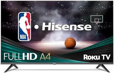 Hisense 40-Inch Class A4 Series FHD 1080p Smart Roku TV with Alexa Compatibility (40A4NR, 2024 Model) - Dolby Audio, Slim Bezel Design, Google Assistant