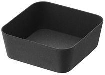 Yamazaki 4224 Metal Tray, S, Black, Approx. 3.5 x 3.5 x 1.6 inches (9 x 9 x 4 cm), Tower Accessory Storage Tray, Washroom, Desktop