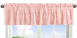 Sweet Jojo Designs Pink Floral Rose Window Treatment Valance - Solid Light Blush Flower Luxurious Elegant Princess Vintage Boho Shabby Chic Luxury Glam High End Roses