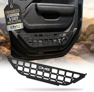 DV8 Offroad Slim Jeep Front Door Storage Pockets Compatible with 2018-2026 Jeep Wrangler JL & 2020-2026 Gladiator JT - Molle Jeep Door Pockets & Net Replacement, Slimmer Design for Improved Legroom