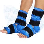 Atsuwell Ankle Ice Pack Wrap 2 Packs for Injuries Reusable Gel Cold Pack with Cold Compression Therapy for Plantar Fasciitis, Achilles Tendon, Sprained Ankles Feet Pain Relief