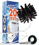 Professional Dryer Vent Cleaning kit - Laundry Vent Brush and lint Remover - Easy to Assemble extends up to a 20 ft Duct - Flexible rods goes Easily Around Corners - Drill Attachment kit Included
