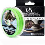 Maxcatch Braided Fly Line Backing for Fly Fishing 20/30lb 100yards (White, Yellow, Orange, Pink, Purple, Green,Black&White, Black&Yellow) (Green, 30lb,100 Yards)