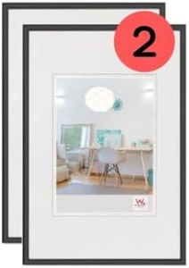 walther design KV030BD Nuevo marco de fotos de plástico Lifestyle, 20x30 cm, negro, paquete de 2