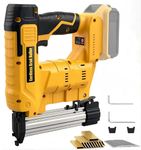 2 in 1 Cordless 18GA Nail Gun/Staple Gun Compatible with Dewalt 20V Max Battery (No Battery), Electric Brad Nailer/Stapler Battery Powered with 1000 Nails/Staples for Home Improvement, Wood Carpentry