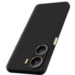 Fashionury Back Cover for Vivo T2X 5G | Camera Bump Protection | Matte Soft Silicon Flexible | All Side Shock Proof Rubberised Back Case Cover for Vivo T2X 5G (Black)