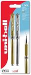 uni-ball Signo Metallic Gel Pens. Premium 1.0mm Rollerball Tip for Super Smooth Handwriting, Arts and Crafts, Journaling, Christmas Card Making, Scrapbooking, and Colouring. Pack of 2 Gold & Silver