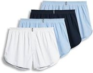 JOCKEY Men's Underwear Tapered Boxer - 4 Pack ICY Blue L