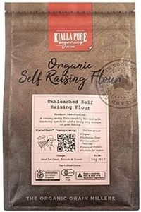 Kialla Pure Foods Organic Unbleached Self Raising White Flour, 1 kg