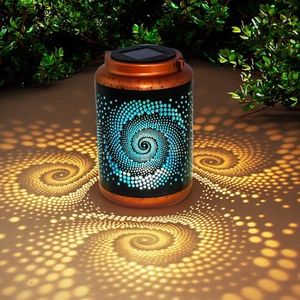 Solar Lanterns Outdoor Hanging Lantern Metal Waterproof LED Lantern with Solar Powered Garden Patio Decorations Decor Lantern with Handle Christmas Gift Idea