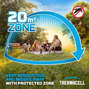 Thermacell Halo Mini Mosquito Protector – Graphite, 20m², 3 Mats, 1 Butane