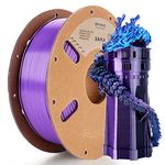 ERYONE Silk Tri Color PLA Filament 3D Printer 1.75mm +/- 0.03mm, Multicolor Filament Tricolor PLA 1KG Cardboard Spool, Blue Purple Black