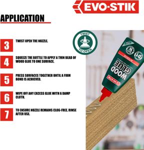EVO-STIK Extra Strong Wood Glue 500ml – Fast Setting, Dries Clear