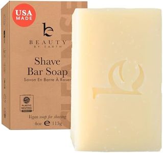 Beauty by Earth Organic Bar Soap for Shaving, Shea Butter Soap, Natural Soap, Organic Soap Bar, Soap for Face, Foamy Lathering Vegan Soap Works As Shaving Cream, Organic Soap with Shea Butter