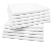 DUDU N GIRLIE Muslin Cloths for Baby 70x70cm - Soft, Absorbent & Breathable 100% Pure Cotton Burp Cloths - Ideal to Clean, Wipe & Cover Newborn Blanket Unisex Muslin Squares (Pack of 6, White)