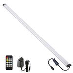 LAIFUNI Dimmable Under Cabinet Lighting, Color Temperature Changing LED Light Bar, Daylight to Warm White Lights, Remote Control Lamp for Desk, Counter, Closet, Room, Shelf (36 Inch)