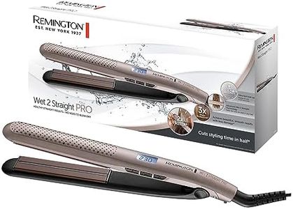 Remington Wet2Straight Pro S7970 Hair Straightener for Wet and Dry Use - for Drying and Straightening Hair - Exclusive Ventilation System - Moisture Sensor - LCD Display - 140-230°C