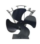 Solwet 4 Blade Heat Powered Fireplace Wood Burning Stove Fan Circulating Warm Air Eco Friendly and Efficient Heat Distribution Fan