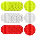 30Pcs Warning Reflective Stickers Reflective Tape Safety Reflective Sticker Night Visibility Waterproof Reflector Sticker Dot Reflective Tape Sticker for Vehicle, Bicycles, Motorcycles, Clothing (Roun