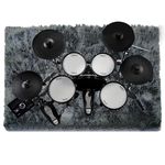 Aucuda Fluffy Drum Set Rugs, Extra Thick Drum Mat for Electric Drums, Excellent Floor Protection Rubber Backing, Soft Drum Carpet Noise Reduction, Autumn for Men and Kid Drummers.