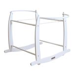 Clair de Lune Deluxe Rocking Moses Basket Stand - White