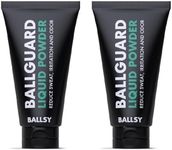 Ballsy Groin Deodorant for Men, Ballguard, Anti-Chafing, Anti-Itch Groin Cream, Quick Drying Liquid Powder, Protects from Sweat, Odor, and Irritation 3.4 oz (2 Pack)