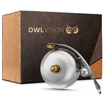 OWL VISION Bicycle Bell HOOT - Classic (mini silver)