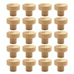 WEICHUAN 20PCS Round Unfinished Wood Cabinet Furniture Drawer Knobs Pulls Handles (Diameter: 3.6cm Height: 3cm)