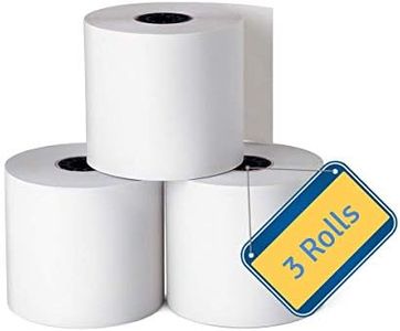 1InTheOffice Adding Machine/Calculator Roll, 16 lb, 1/2" Core, 2-1/4" x 150 ft, White (Pack of 3)