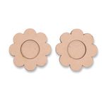 HOBBY INDIA 10 Pieces MDF Wooden Flower Tealight Candle Holder for Home and Office Decoration