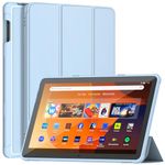 Fire HD 10 Tablet Case(13th Gen, 2023), Sonlaryin Dual Angle Lightweight Trifold Stand with Soft TPU Back Case for Fire HD 10 Kids & Kids Pro Tablet, Auto Wake/Sleep, Not Fit iPad Samsung, Sky Blue