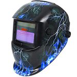 Zorax Auto Darking Welding Helmet (Lightening), Large View, Solar & Battery Powered, Grinding Function, DIN9~13 Shade, Safety Gear