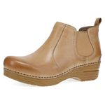 Dansko Frankie Classic Stapled Clog in Ankle Boot Style - Anti-Fatigue Rocker bottom promotes Forward Foot Motion - Premium Leather Uppers for Long-Lasting Wear, Honey, 8.5-9