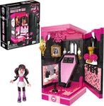 MEGA Monster High Action Figure Building Set Draculaura's Boo-k Crypt with 301 Pieces, Book Nook for Collectors